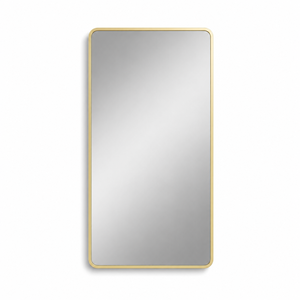 مراية مستطيلة زجاج، 160×80 سم، اطار معدن - ذهبي product image 2