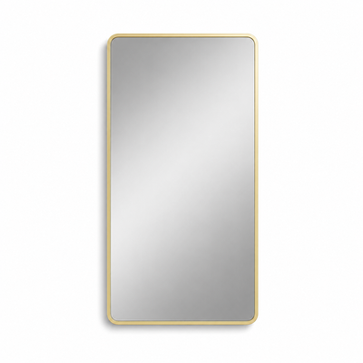 مراية مستطيلة زجاج، 160×80 سم، اطار معدن - ذهبي product image 2