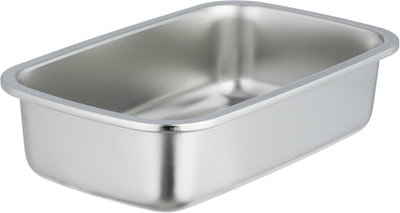 علبة تخزين ستانلس استيل الصحاح، 12x19x6 سم، غطاء بلاستيك، قفل - فضي شفاف product image 4