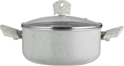 طقم قدور جرانيت السيف بلص، 7 قطع، غطاء زجاج - كريمي أسود product image 9
