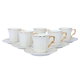 Al Saif Gallery coffee cups and saucers set, 12 pieces - white product image 2