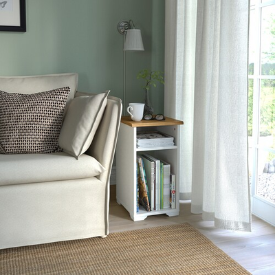 طاولة جانبية خشب ام دي اف، 58×32×40 سم، 2 رف - ابيض product image 3