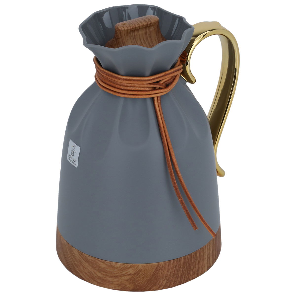 ترمس بلقيس إفرست، 1 لتر، حافظة داخلية زجاج حراري، هيكل خارجي بلاستيك - رمادي غامق product image 2