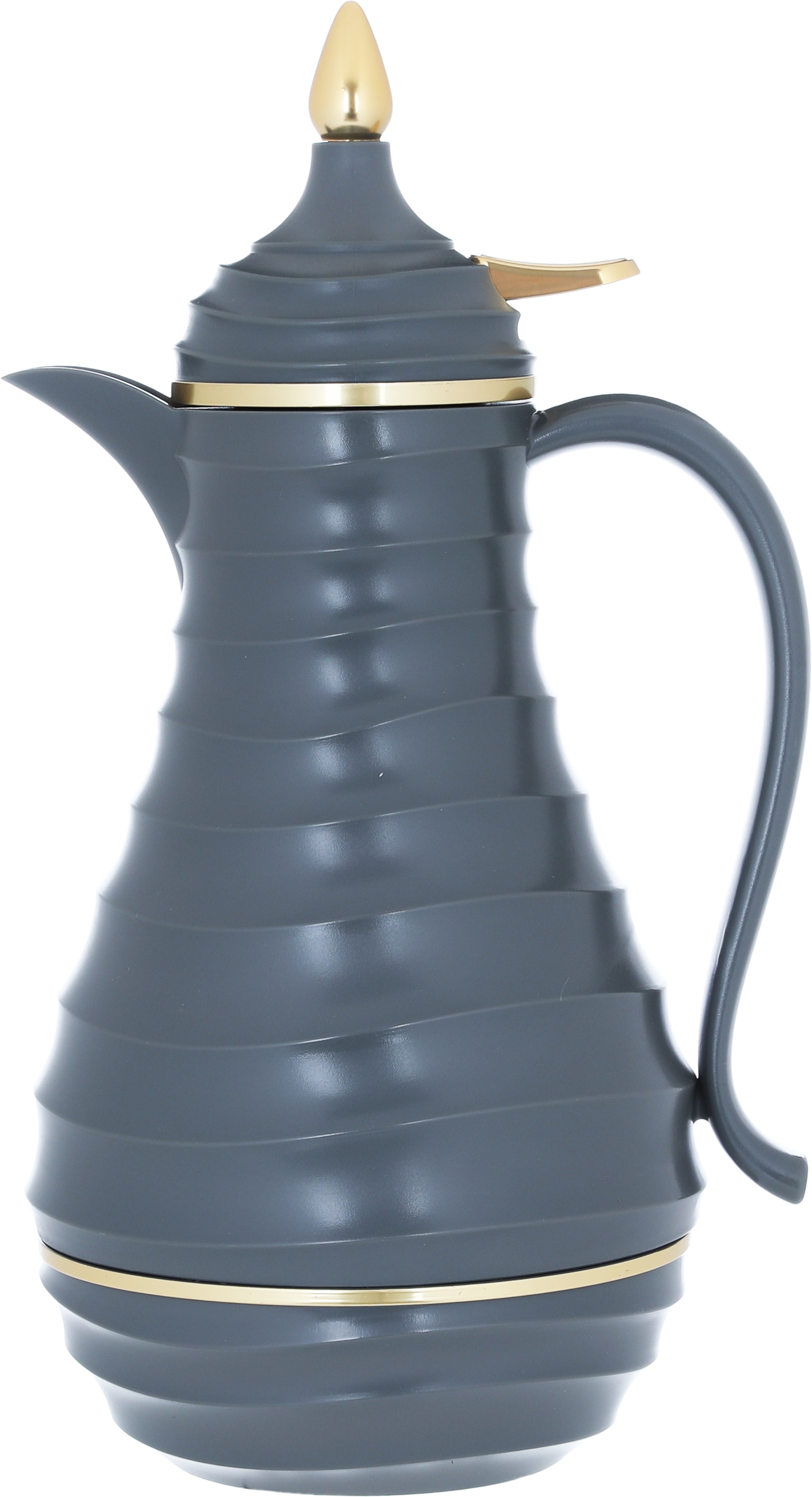 Al Saif Gallery Blanca thermos set, 1/0.75 liter, 2 pieces, thermal glass inner shell, plastic outer shell - dark gray product image 6