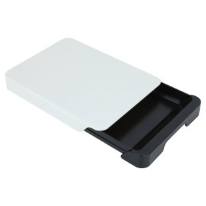 لوح تقطيع بلاستيك السيف غاليري، 30×22×4 سم - أبيض بأسود product image 2