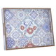 Al Saif Gallery Wood Tofareya, 39x29.5x4.3 cm, Engraved Rectangle - Light Blue product image 1