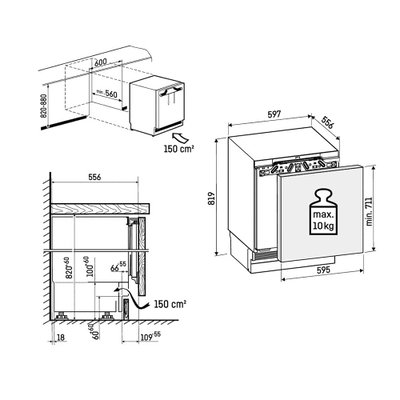 ثلاجة ميني بار ليبهر، 127 لتر، 4.4 قدم، 1 باب - ابيض product image 7