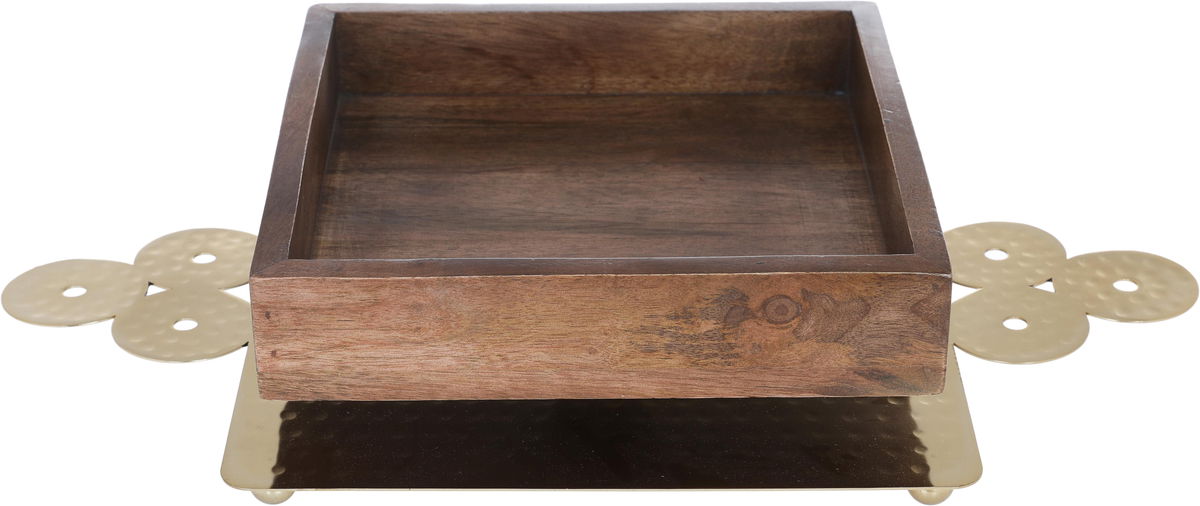Saif Gallery wooden serving tofir, 8 x 21 x 42 cm, square - wooden product image
