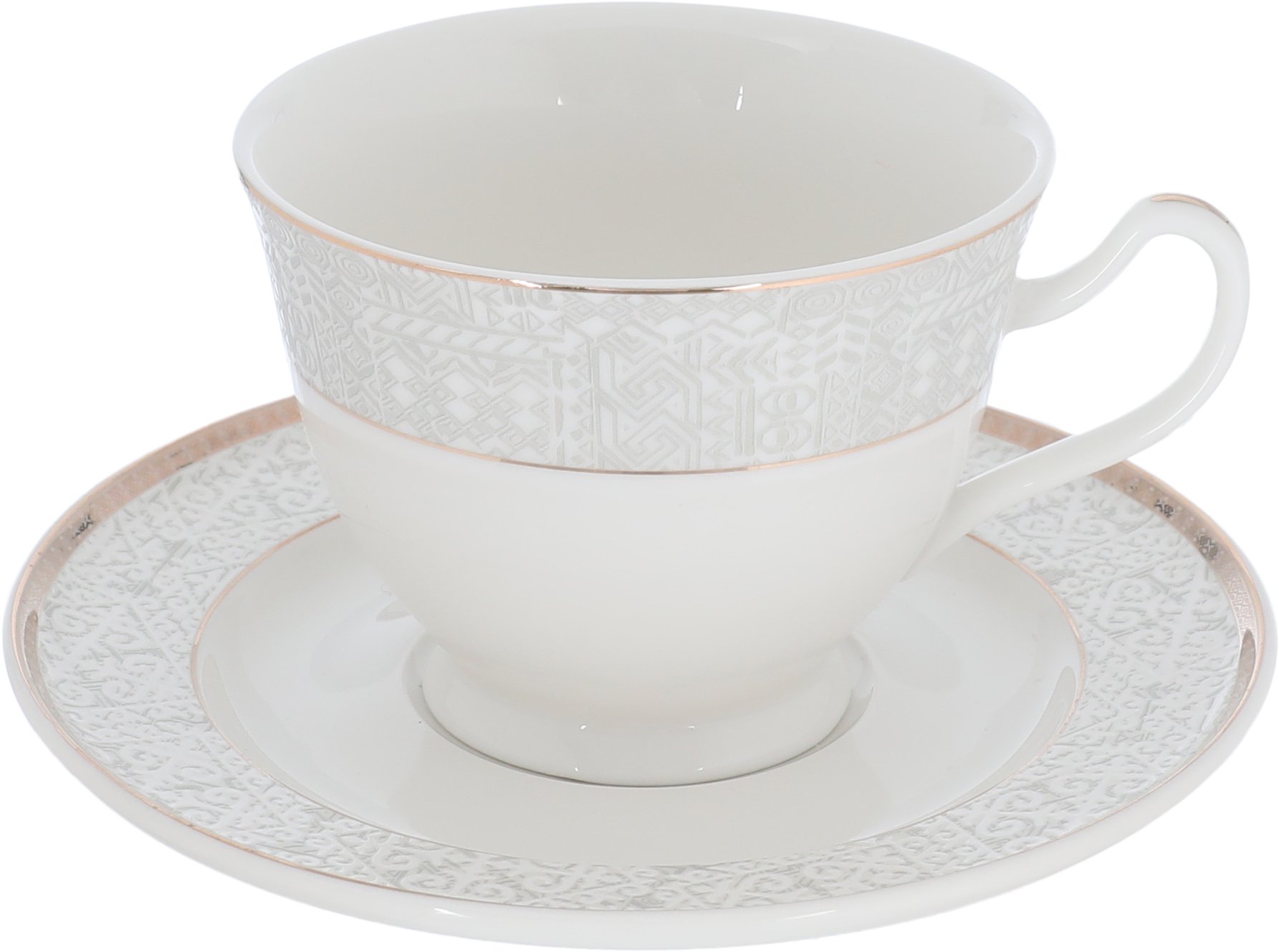 Victoria Al Saif Gallery porcelain dining set, 65 pieces, golden-white pattern product image 4