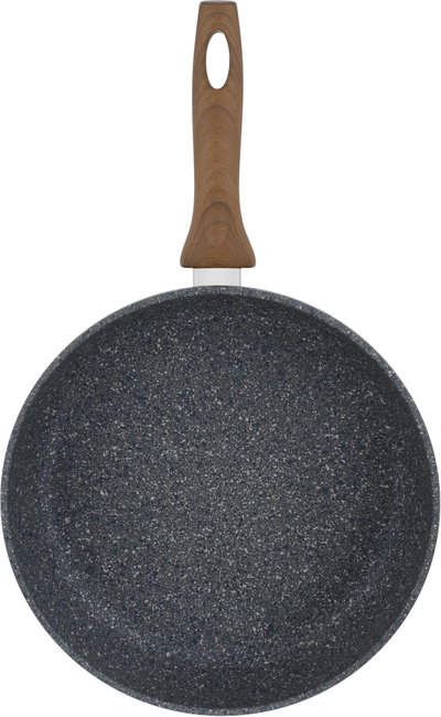 طقم قدور جرانيت بغطاء زجاج فالز، 9 قطع، يد خشب - رمادي غامق product image 3