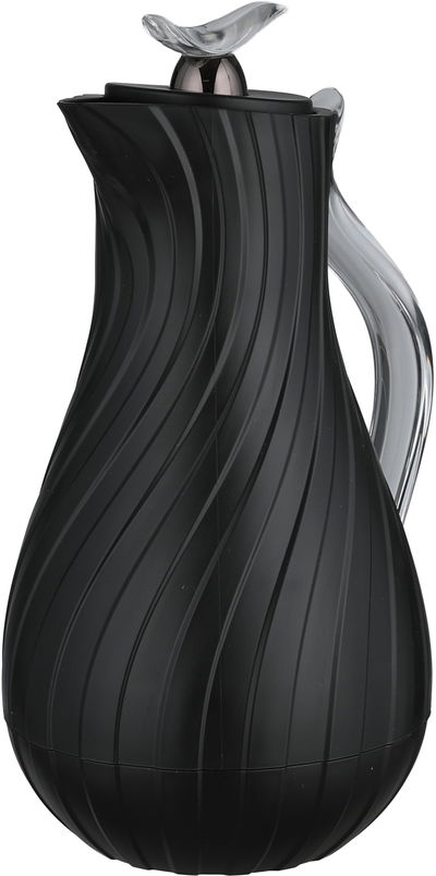 ترمس ليال جلوري، 1 لتر، خامة داخلية زجاج، يد شفاف، غطاء ضغاط - اسود product image 4