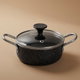 قدر جرانيت السيف غاليري، 12سم، بغطاء زجاج - أسود product image 1