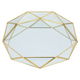 طوفرية زجاج السيف غاليري، 5×30×30 سم، بحافة ذهبي - شفاف product image 1
