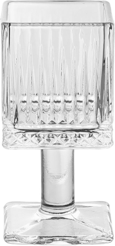 طقم كاسات تقديم زجاج السيف غاليري، 6 قطع، مربع، قاعدة - شفاف product image 3