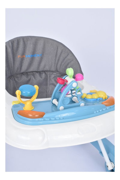 مشاية اطفال فان مومونت، قابلة للتعديل، مزودة بألعاب - ازرق product image 3