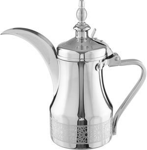 دلة قهوة استيل السيف غاليري، 1.2 لتر، نقش اسلامي - فضي product image
