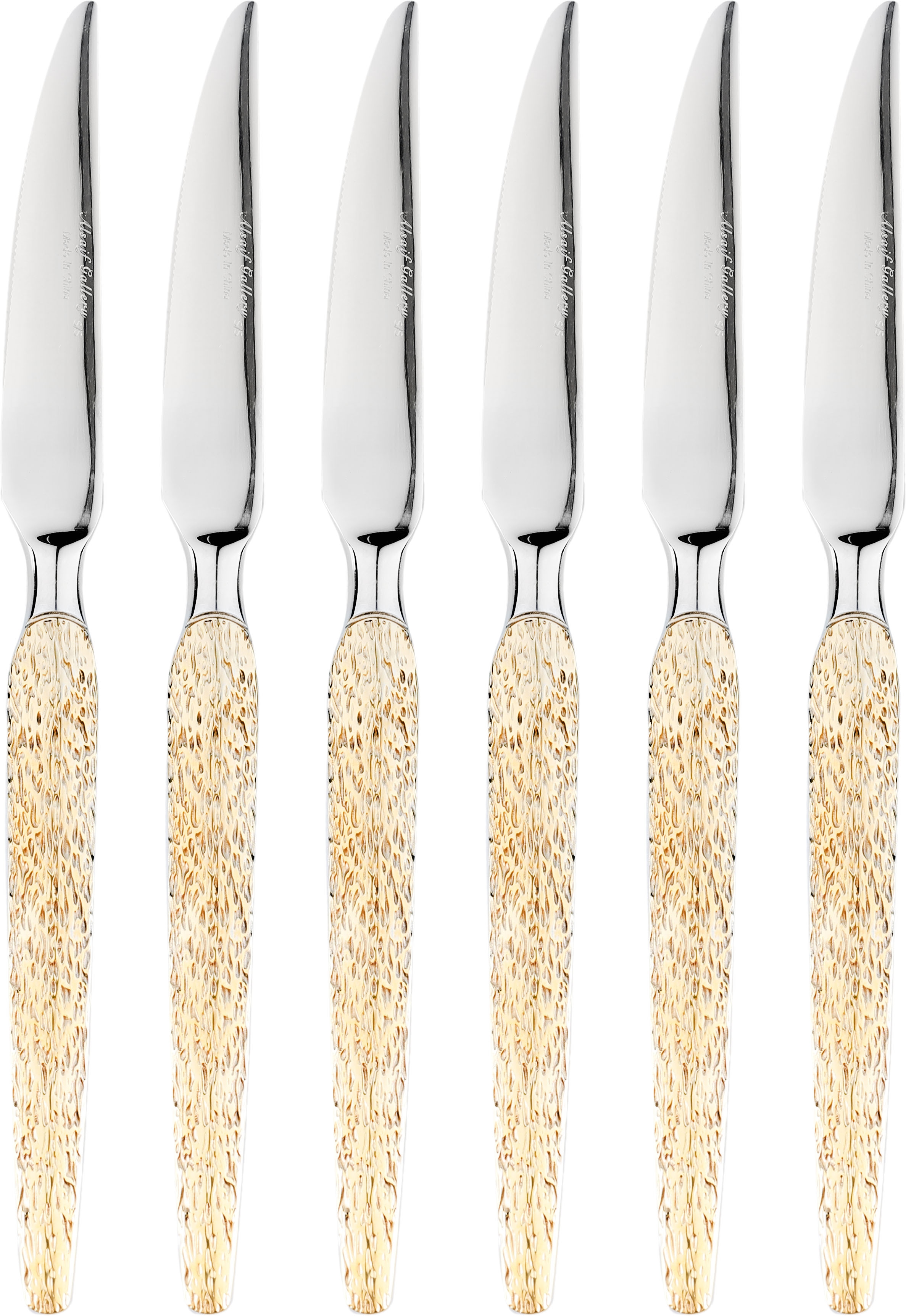 Al Saif Gallery Hala Steel Knife Set, 6 Pieces - Hippie Silver product image
