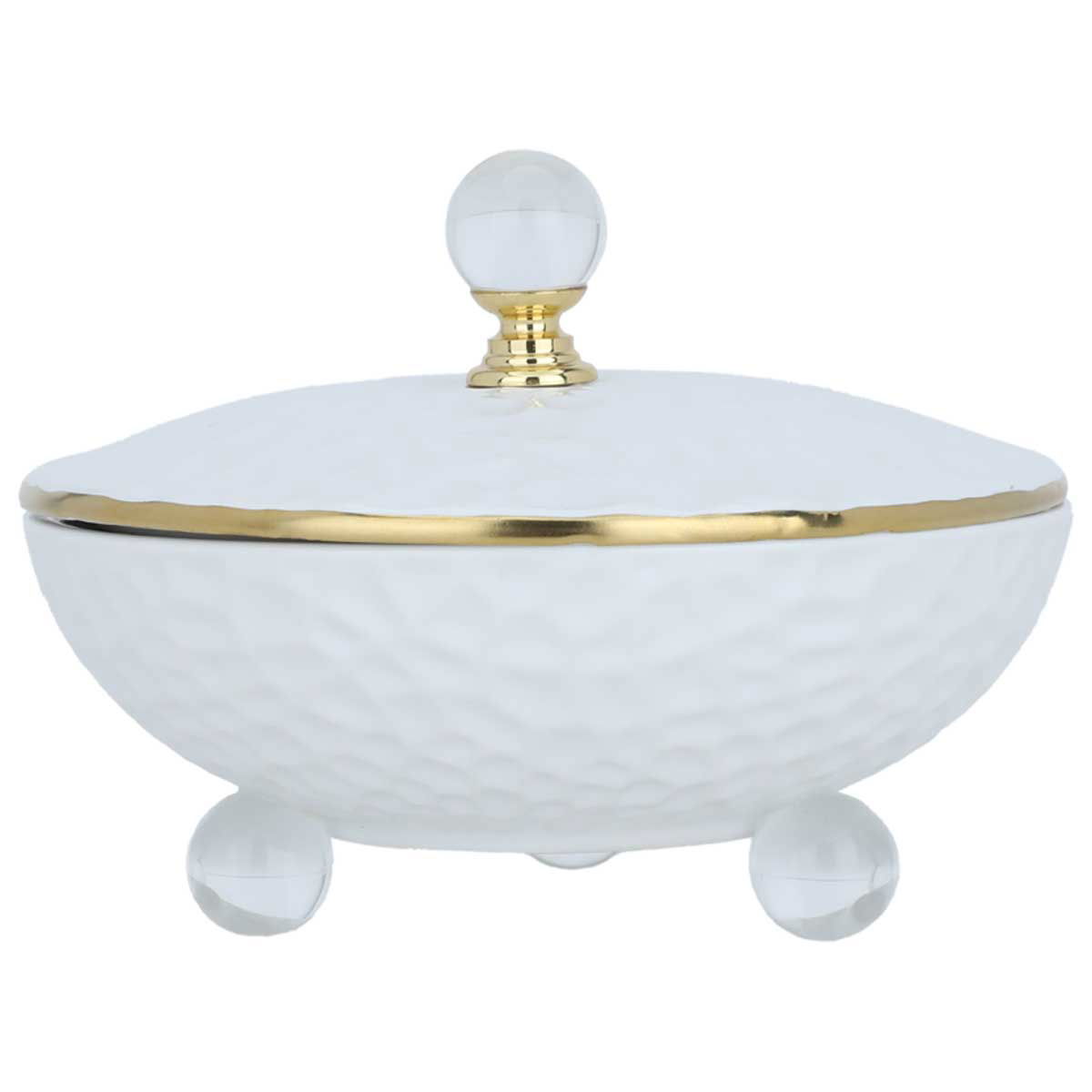 Al Saif Gallery porcelain Tamriya, 5 inches, with lid - white product image