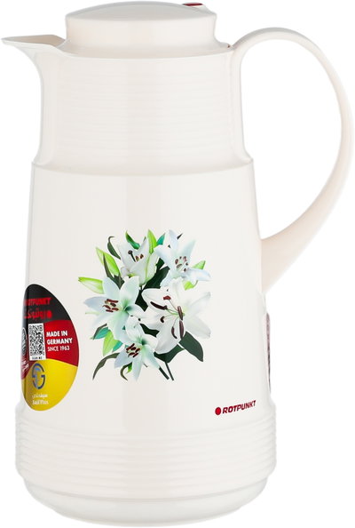 ترمس روتبونكت، 1 لتر، حافظة داخلية زجاج، هيكل خارجي بلاستيك - كريمي product image 2