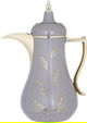 Al Saif Gallery Salma thermos set, 1 liter, golden pattern, thermal glass inner shell, plastic outer shell - Cappuccino product image 4