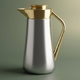 Al-Saif Gallery Al-Huda Stainless Steel Thermos, 0.7 Liter, Gold Handle, Self-Service, Push-Button - Silver Gold product image 1