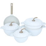 طقم قدور ستانلس ستيل السيف غاليري، 9 قطع، يد جرانيت - ابيض product image 4