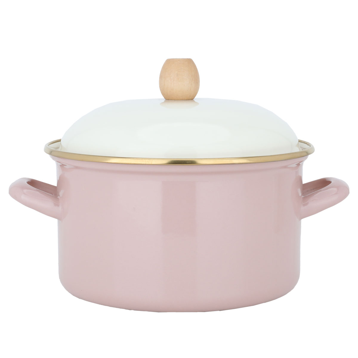 Al Saif Gallery Steel Cooking Pot, 20 cm - Pink Beige product image