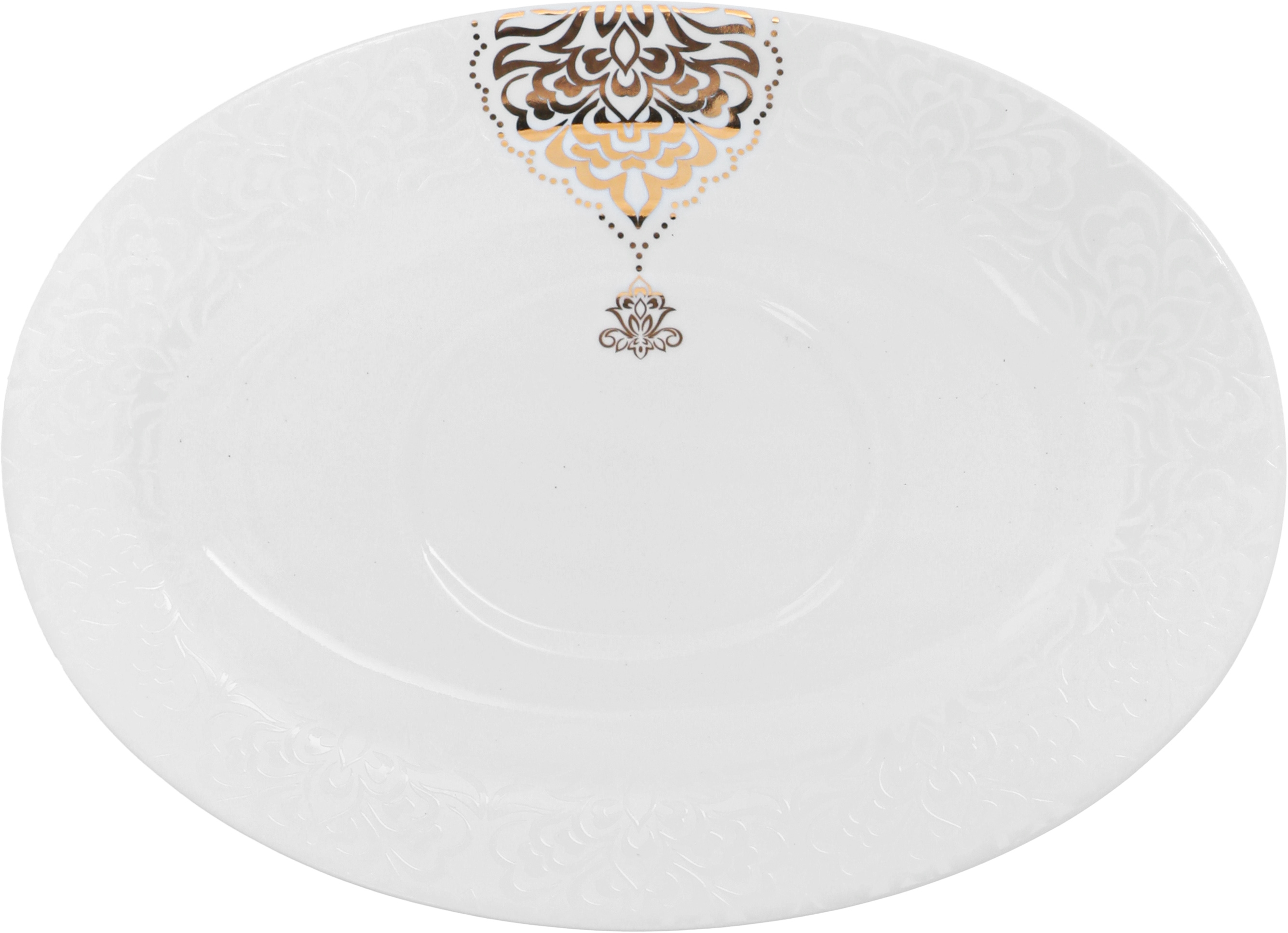 طقم سفرة بورسلان دانيا، 77 قطعة - ابيض ذهبي product image 14