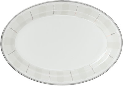 طقم سفرة بورسلان السيف غاليري، 61 قطعة، نقوشات فضي - أبيض product image 14