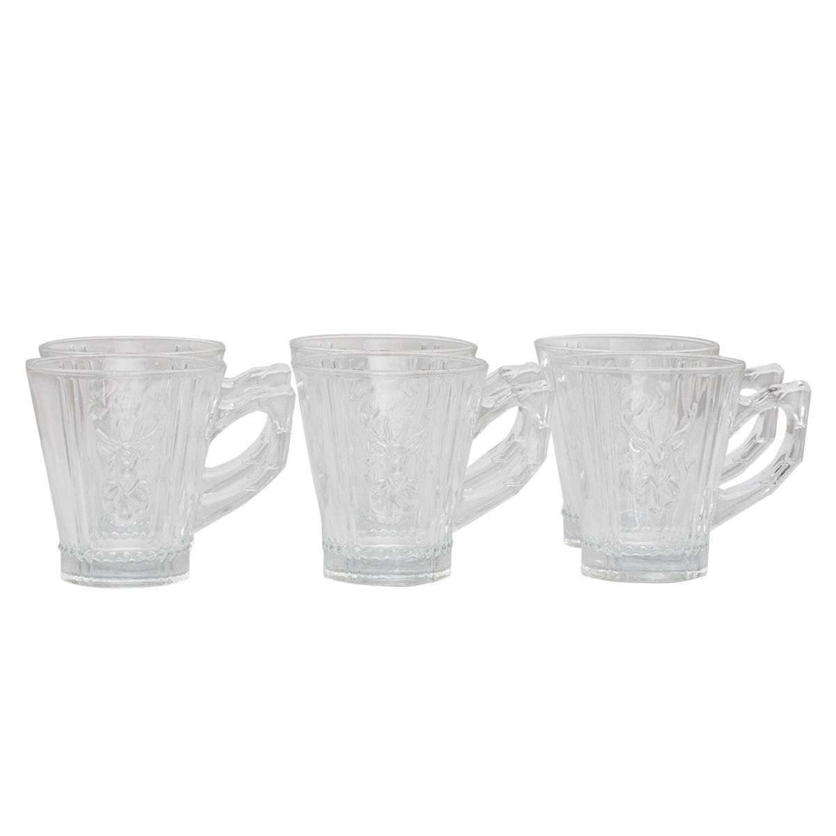 Al Saif Gallery glass tea set, 6 pieces - clear product image 2