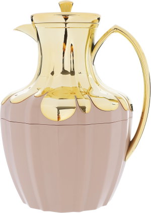 Everest Shaden Thermos, 1 liter, thermal glass inner shell, plastic outer shell - dark beige product image 2