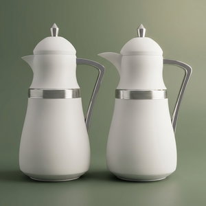 طقم ترامس نجد السيف غاليري، 1/1 لتر، حافظة داخلية زجاج حراري - أبيض فضي product image