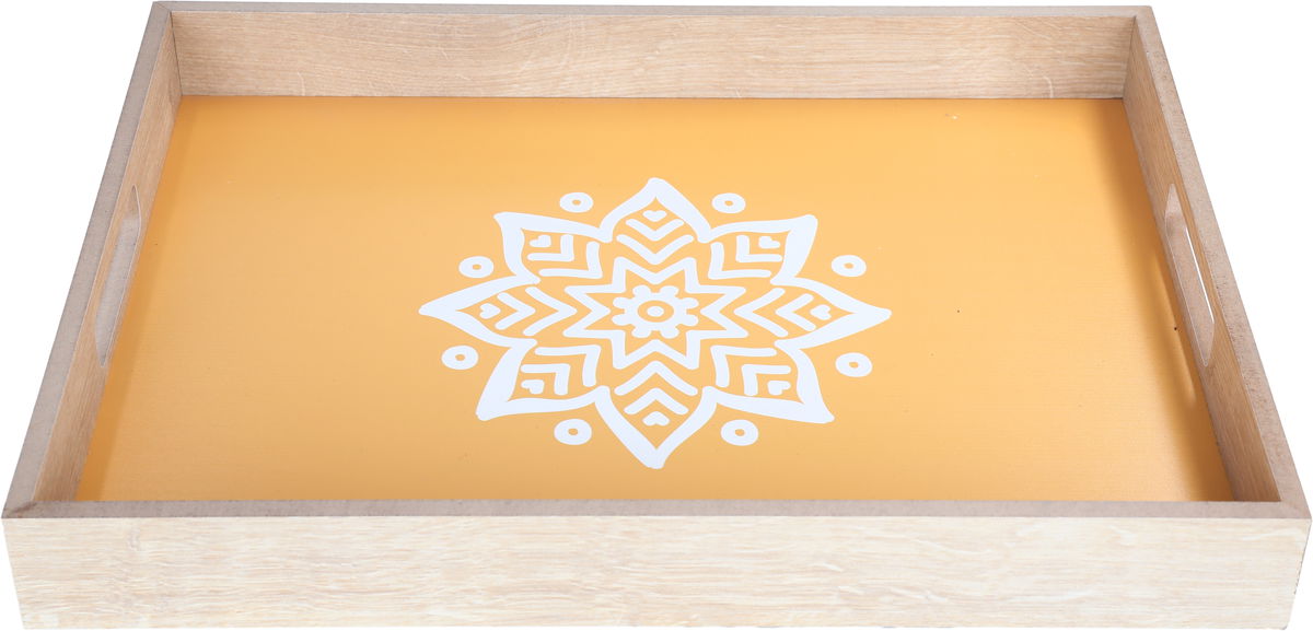 Saif Gallery wooden serving tofir, 42 cm, rectangle - orange product image