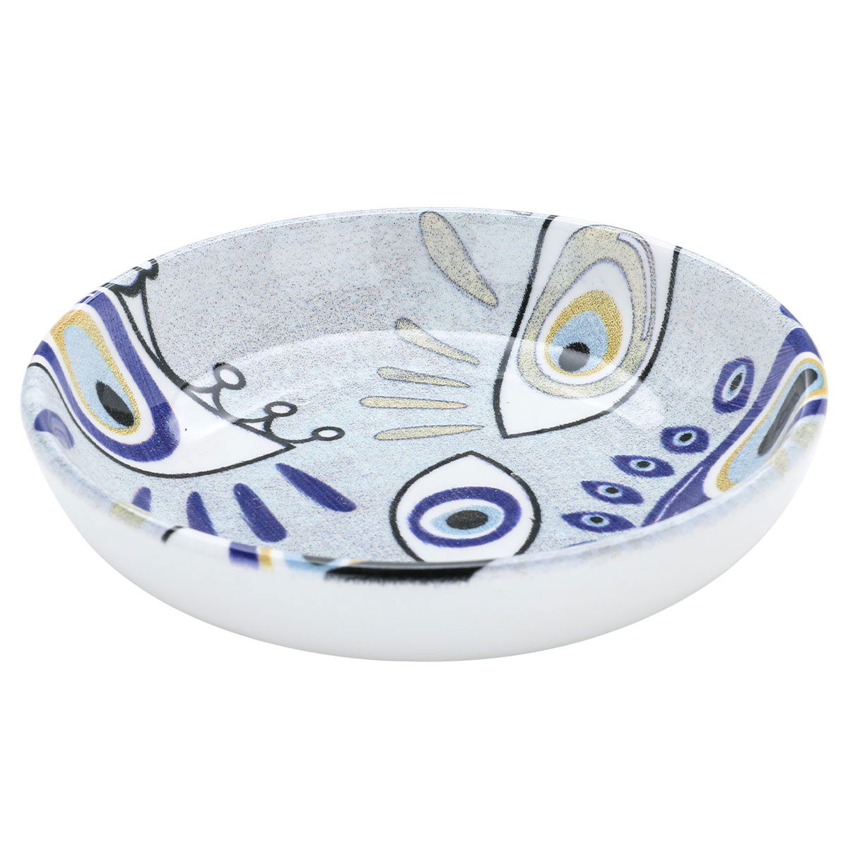 Al Saif Gallery porcelain serving plate, 13 cm, eye pattern - colored product image