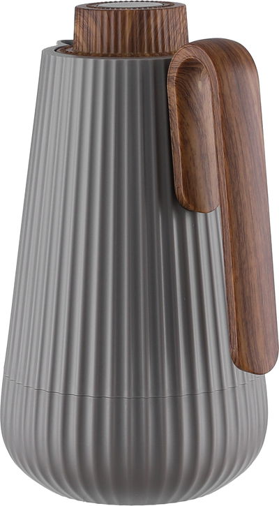 Glory Sumo Thermos, 1 liter, wooden handle, glass interior, wooden pump - cappuccino product image 2