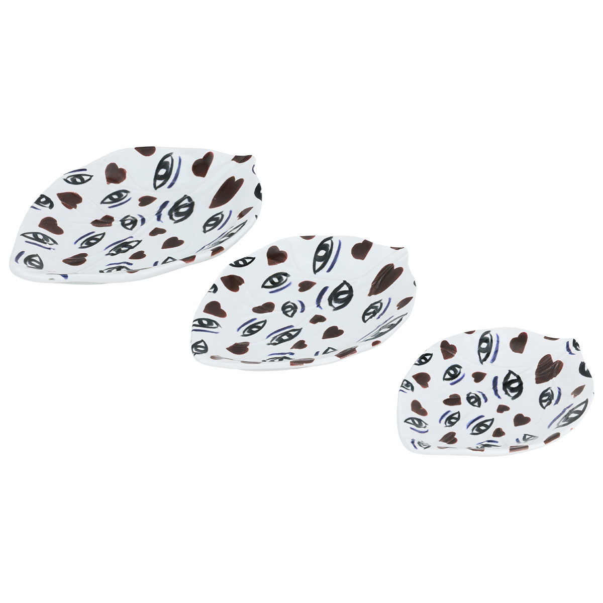 Al Saif Gallery porcelain serving plate set, 3 pieces - brown product image 2