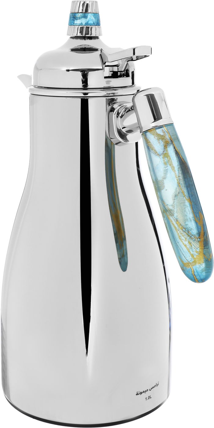 Al Saif Gallery Maimouna Steel thermos Set, 2 Pieces, 1 Liter - Silver product image 5