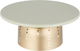 Alsaif Gallery steel cake stand, 10 x 24 x 24 cm - golden beige product image 1
