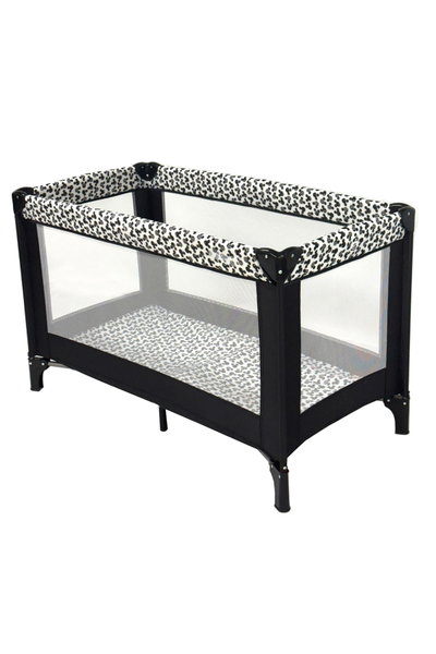 سرير اطفال فان مومنت، 125×65 سم، قابلة للطي - اسود product image 2