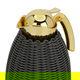 Al Saif Gallery Rattan Wicker Thermos, golden handle, 1.5 liters - grey product image 4