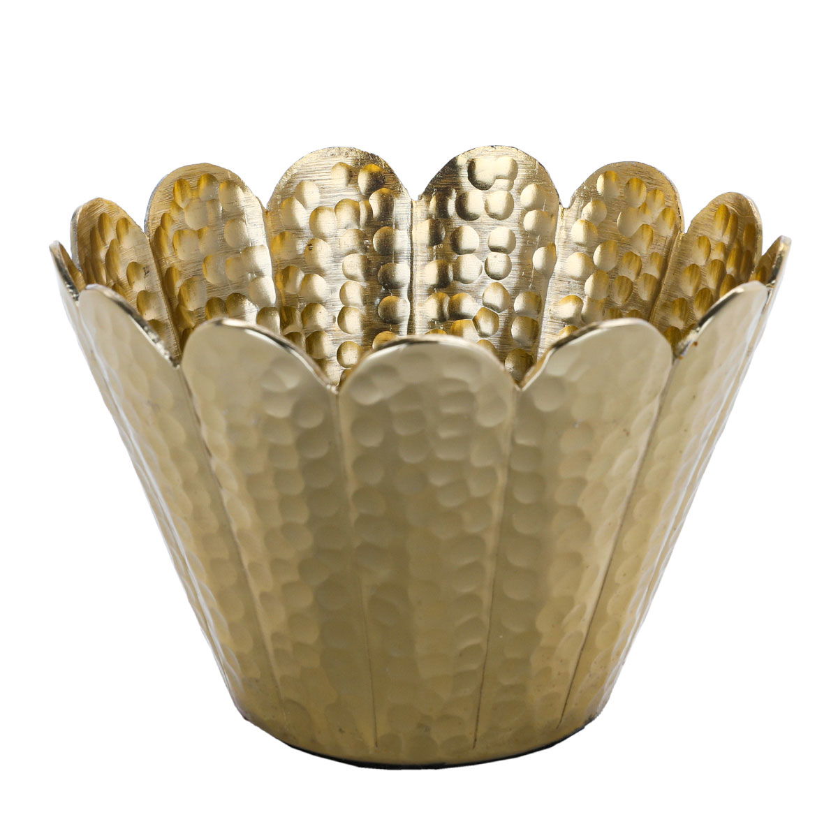 Al Saif Gallery Steel Serving Bowl, Round - Gold product image