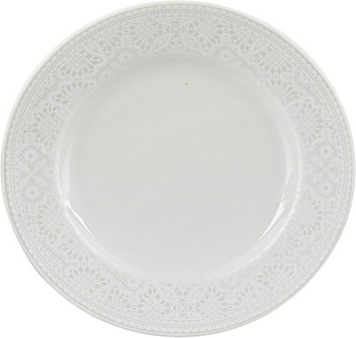 طقم سفرة بورسلان السيف غاليري، 44 قطعة، حواف مزخرفة - ابيض product image 10