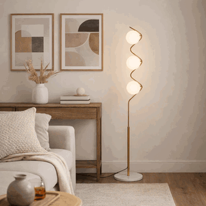 اباجورة ارضية معدن، 170x30 سم، 3 كرات - ذهبي product image