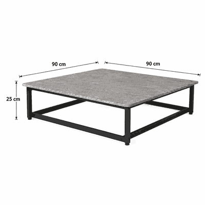 طقم طاولات خشب MDF و معدن، 5 قطع - رمادى اسود product image 2
