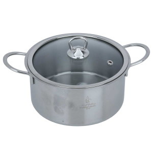 Al Saif Gallery stainless steel cooking pot, 16 cm, round - silver product image 2
