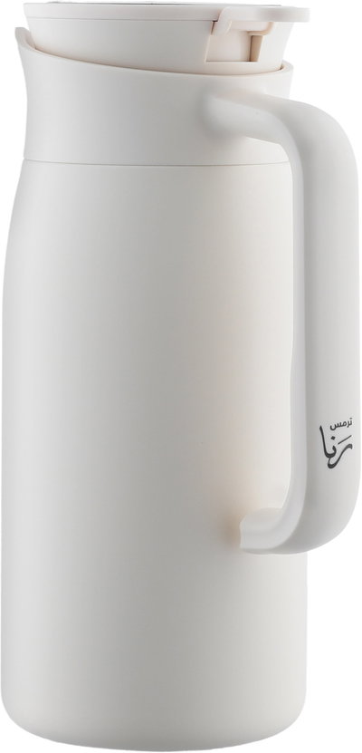 Rana Al Saif Gallery Thermos, 1.10 L, Steel Inner Container, Steel Outer Body, Touch Screen - Cream product image 3