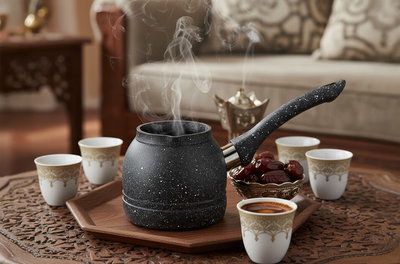 ركوة قهوة ايسي جرانيت هاشيفر، 0.35 لتر، يد بلاستيك - رمادي product image 2