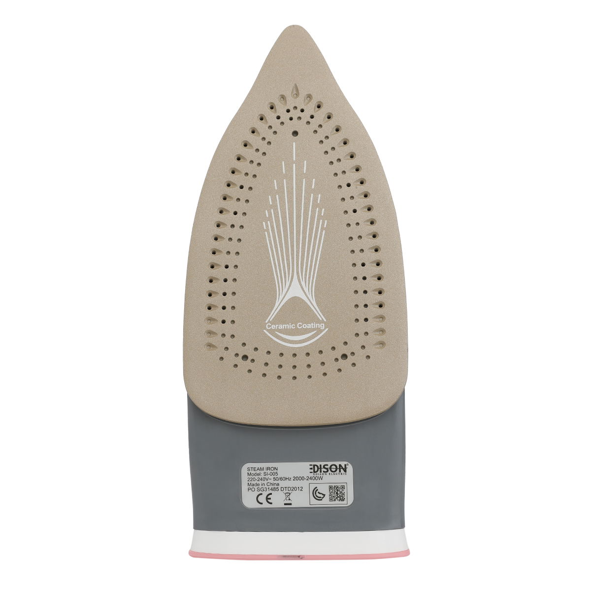 Edison Steam Iron, 280 Ml, 2200 Watt, Ceramic - Pink product image 4