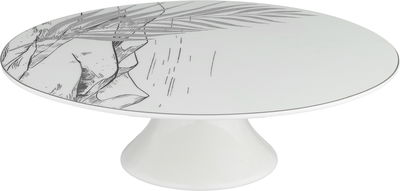 طقم ستاند كيك بورسلان السيف غاليري، 9 قطع، مشجر، قاعدة - ابيض فضي product image 2