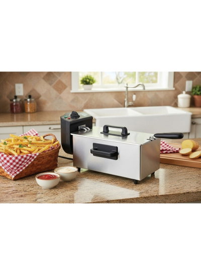 قلاية زيت تايفون، 2000 واط، 3 لتر، TY-04-001 - فضي اسود product image 2